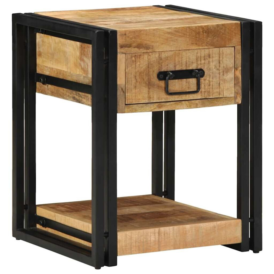 vidaXL Nachtkastje 40x40x50 cm Massief ruw hout Mango vidaXL Nachtkastje 40x40x50 cm Massief ruw hout Mango afbeelding 1