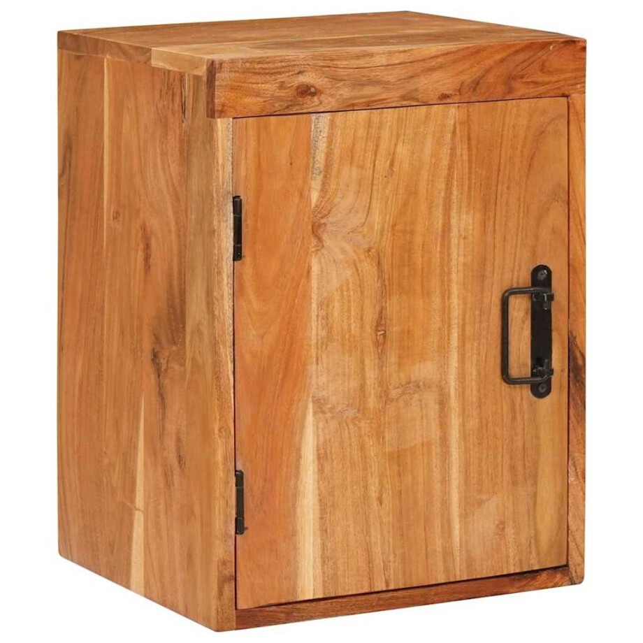 vidaXL Nachtkastje Bruin 35 x 33 x 48 cm Massief Hout Acacia afbeelding 1