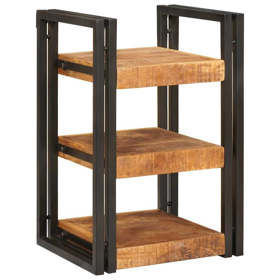 vidaXL Nachtkastje Bruin en zwart 38 x 33 x 58 cm Massief Mango Hout vidaXL Nachtkastje Bruin en zwart 38 x 33 x 58 cm Massief Mango Hout afbeelding 1