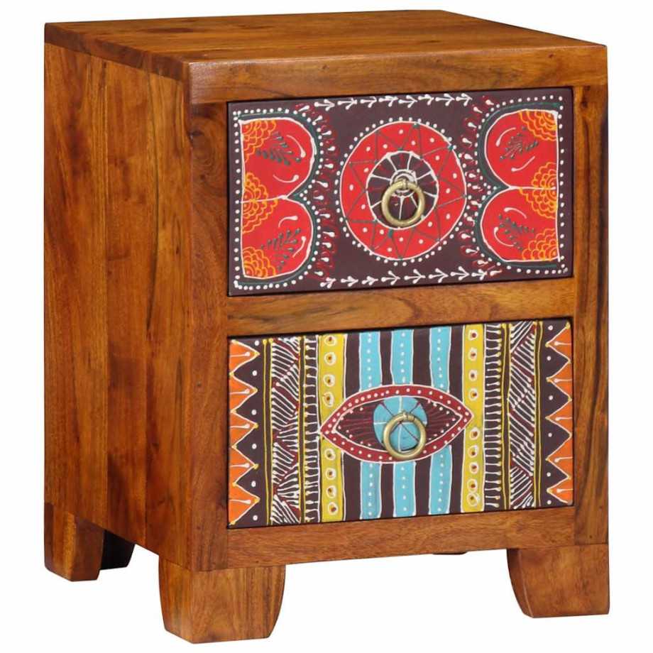 vidaXL Nachtkastje 35x35x45 cm massief acaciahout vidaXL Nachtkastje 35x35x45 cm massief acaciahout afbeelding 1