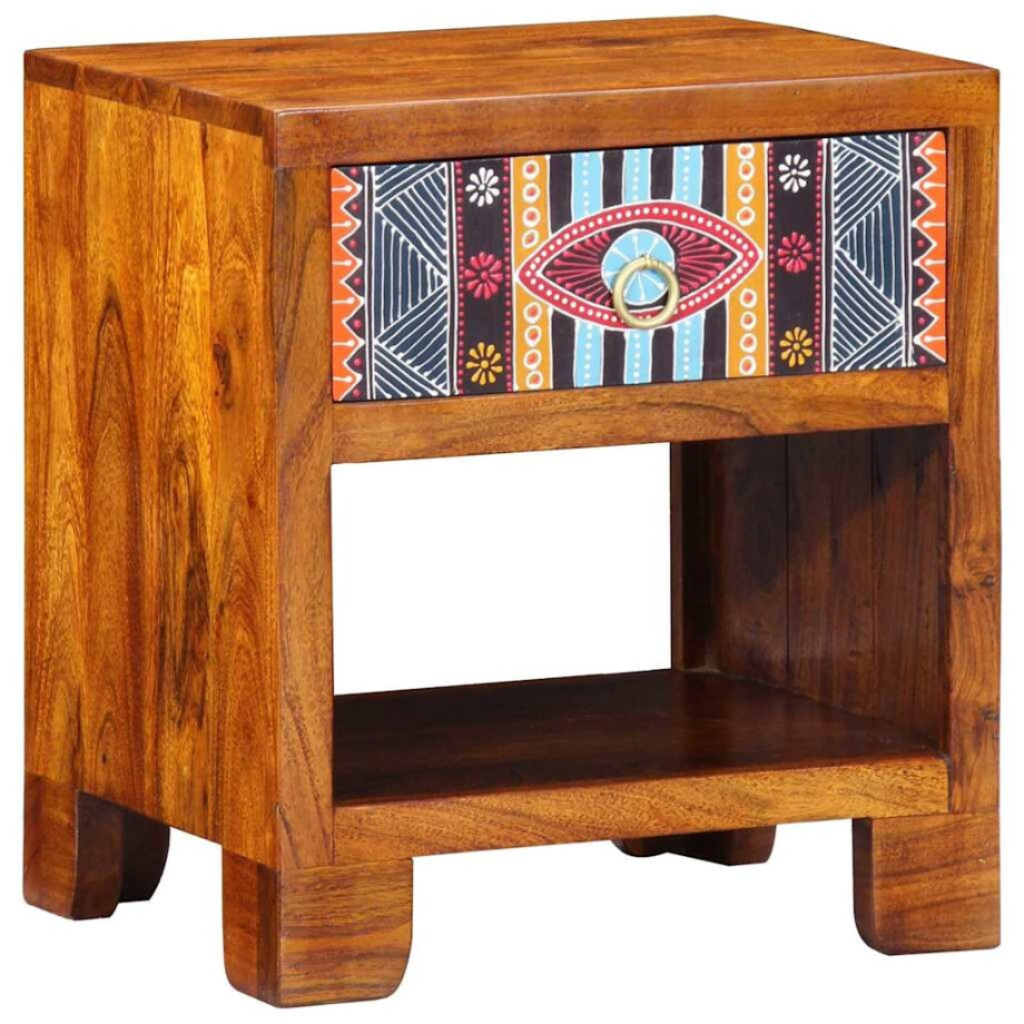 vidaXL Dressoir met lade Multikleur 40 x 35 x 45 cm Massief acaciahout vidaXL Dressoir met lade Multikleur 40 x 35 x 45 cm Massief acaciahout afbeelding 1