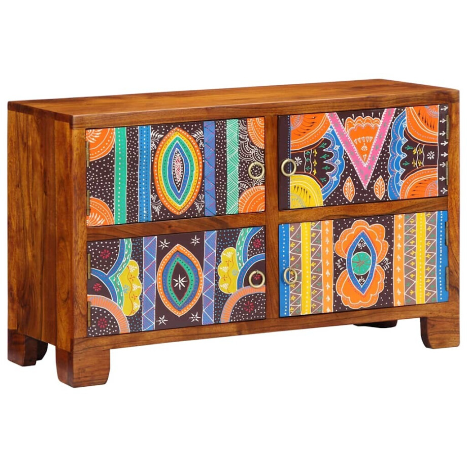 vidaXL Schoenenkast Bruin 90 x 35 x 55 cm Massief Acaciahout afbeelding 1