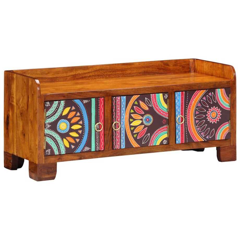 vidaXL Schoenenkast Multikleur 90 x 35 x 40 cm Massief Acaciahout vidaXL Schoenenkast Multikleur 90 x 35 x 40 cm Massief Acaciahout afbeelding 1