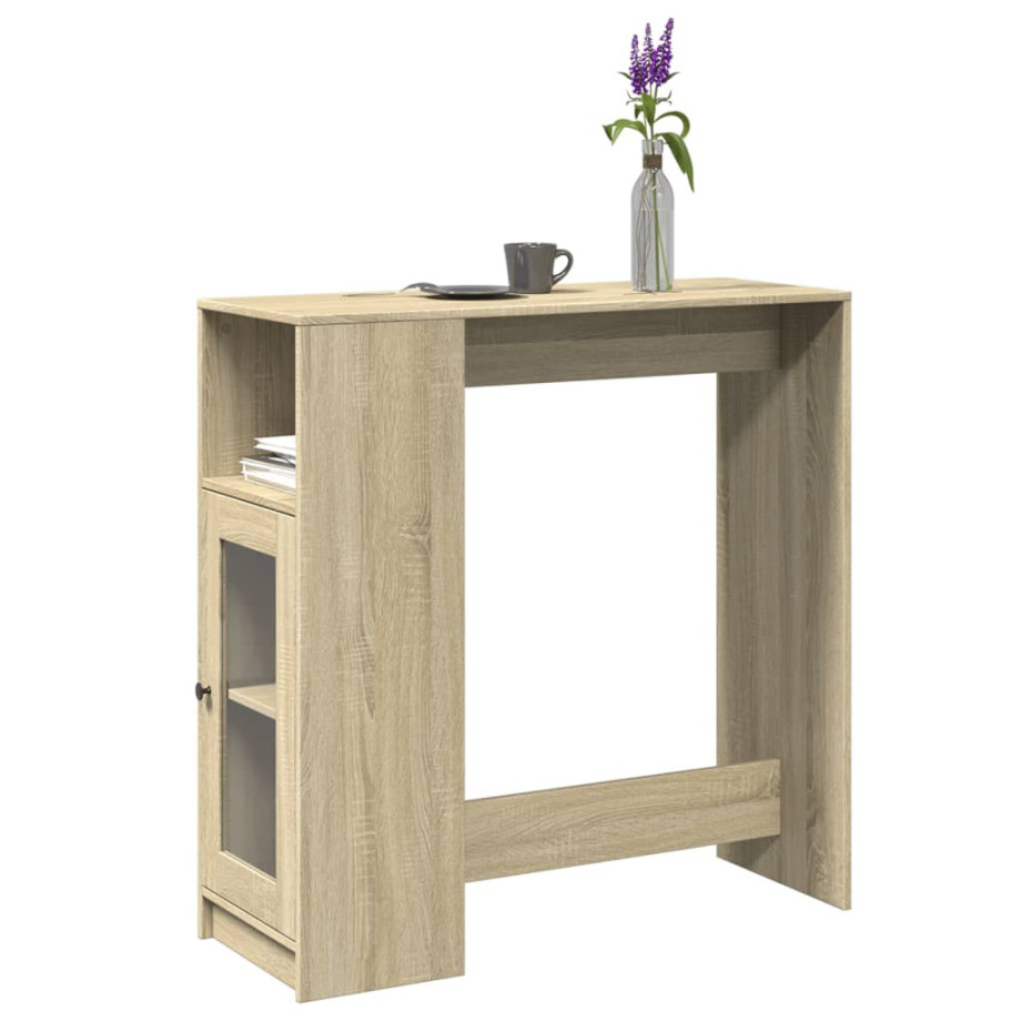 vidaXL Bartafel met rekken 101x40x103,5 cm hout sonoma eikenkleur afbeelding 1