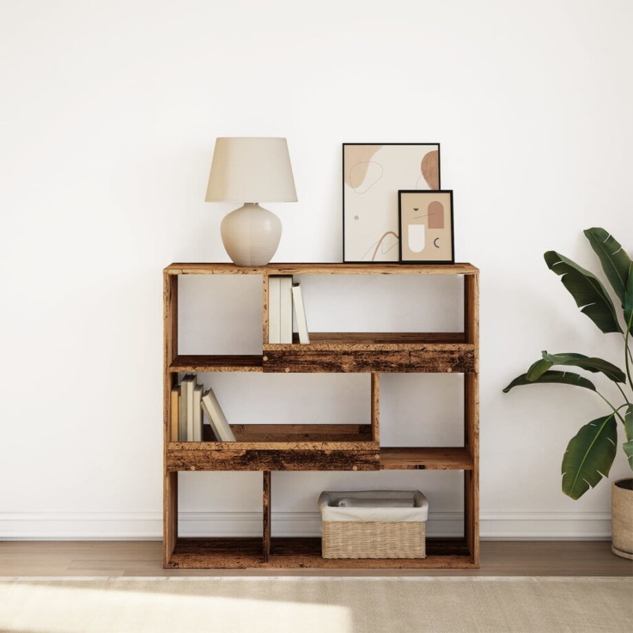 vidaXL Boekenkast / kamerscherm 100x33x94,5 cm oud houtkleurig afbeelding 1
