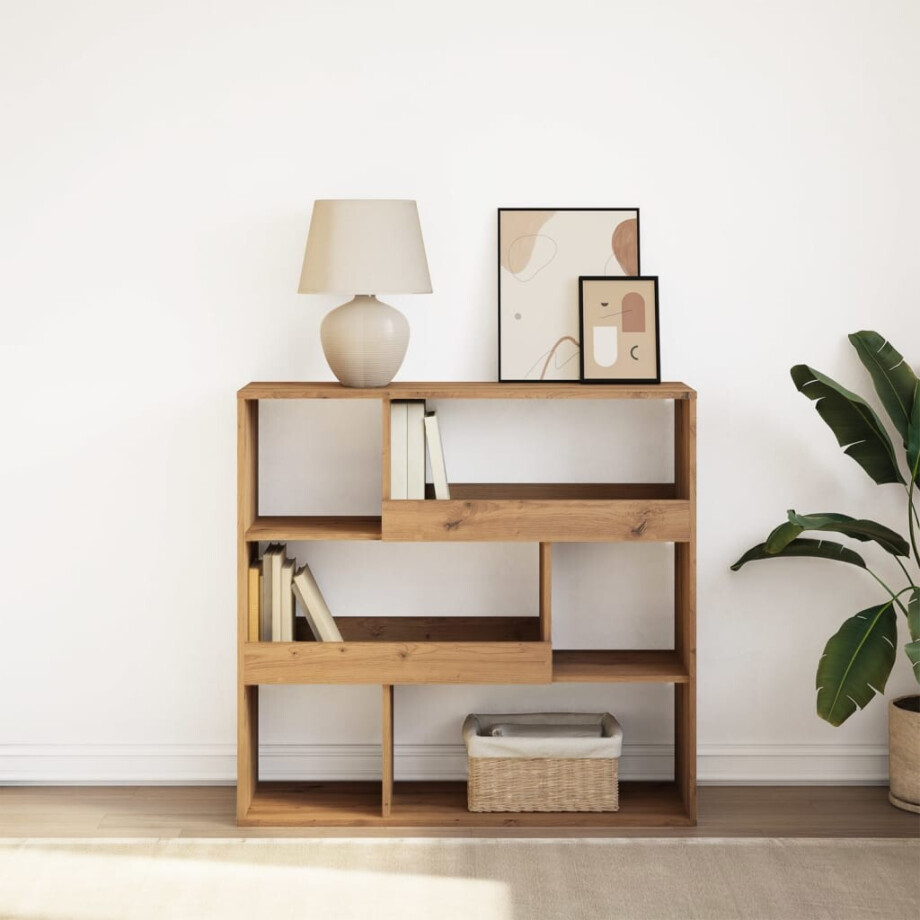 vidaXL Boekenkast / kamerscherm 100x33x94,5 cm artisanaal eikenkleurig afbeelding 1