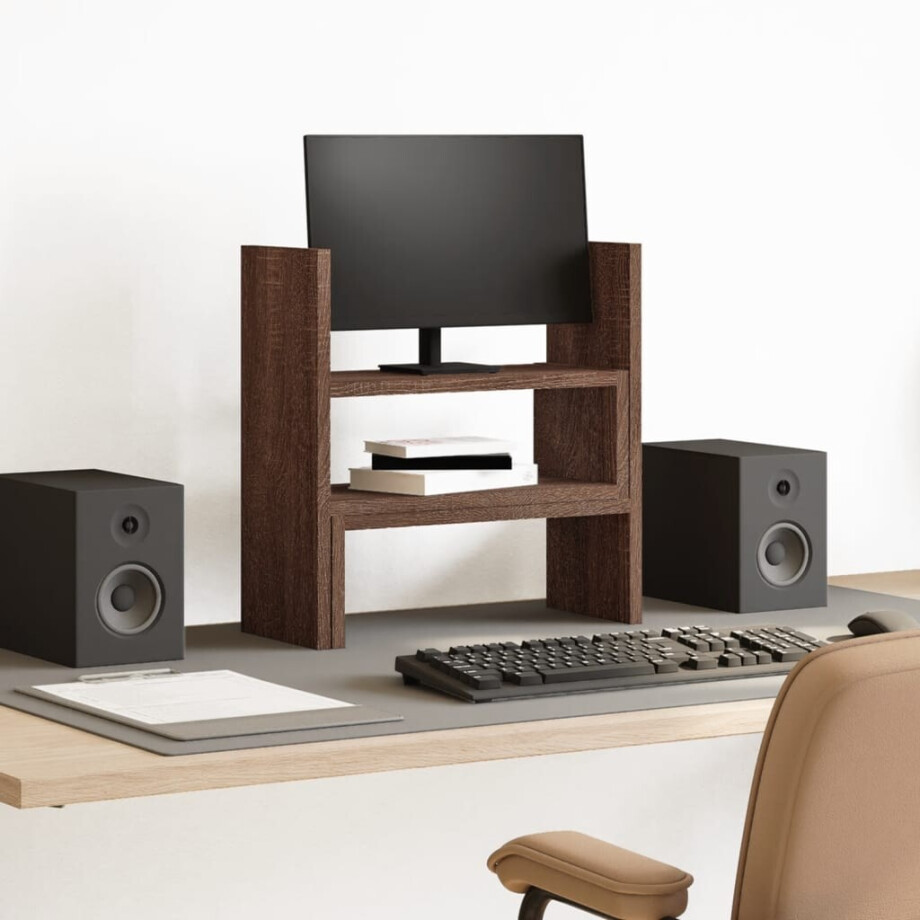 vidaXL Bureau organiser 40x17x41 cm bewerkt hout bruin eikenkleurig afbeelding 1