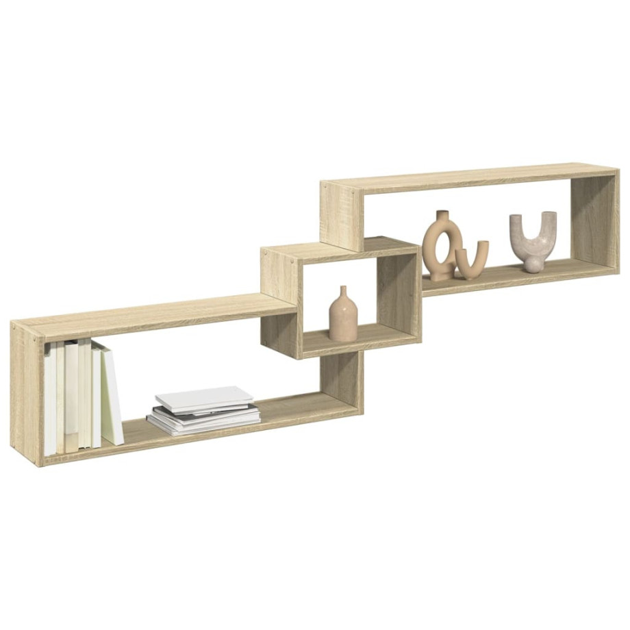 vidaXL Wandkast 158x18x53 cm bewerkt hout sonoma eikenkleurig afbeelding 1
