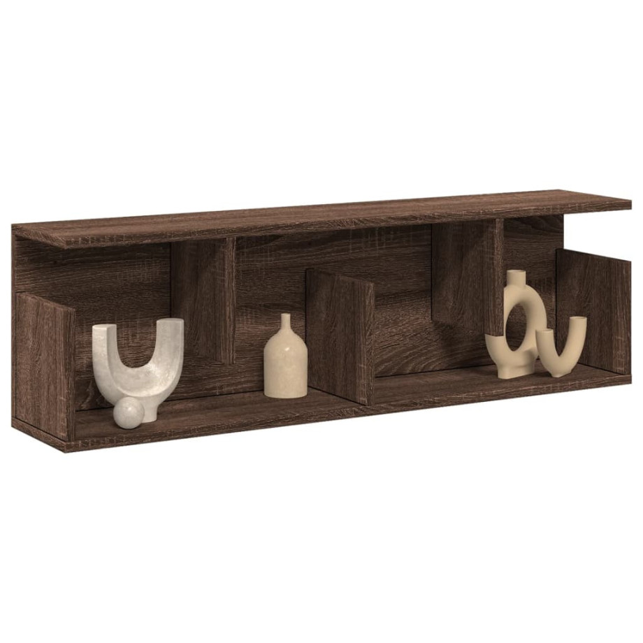vidaXL Wandkast 100x20x30 cm bewerkt hout bruin eikenkleur vidaXL Wandkast 100x20x30 cm bewerkt hout bruin eikenkleur afbeelding 1