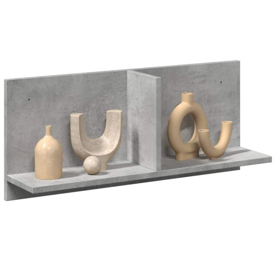 vidaXL Wandkast 70x16,5x30 cm bewerkt hout betongrijs vidaXL Wandkast 70x16,5x30 cm bewerkt hout betongrijs afbeelding 1