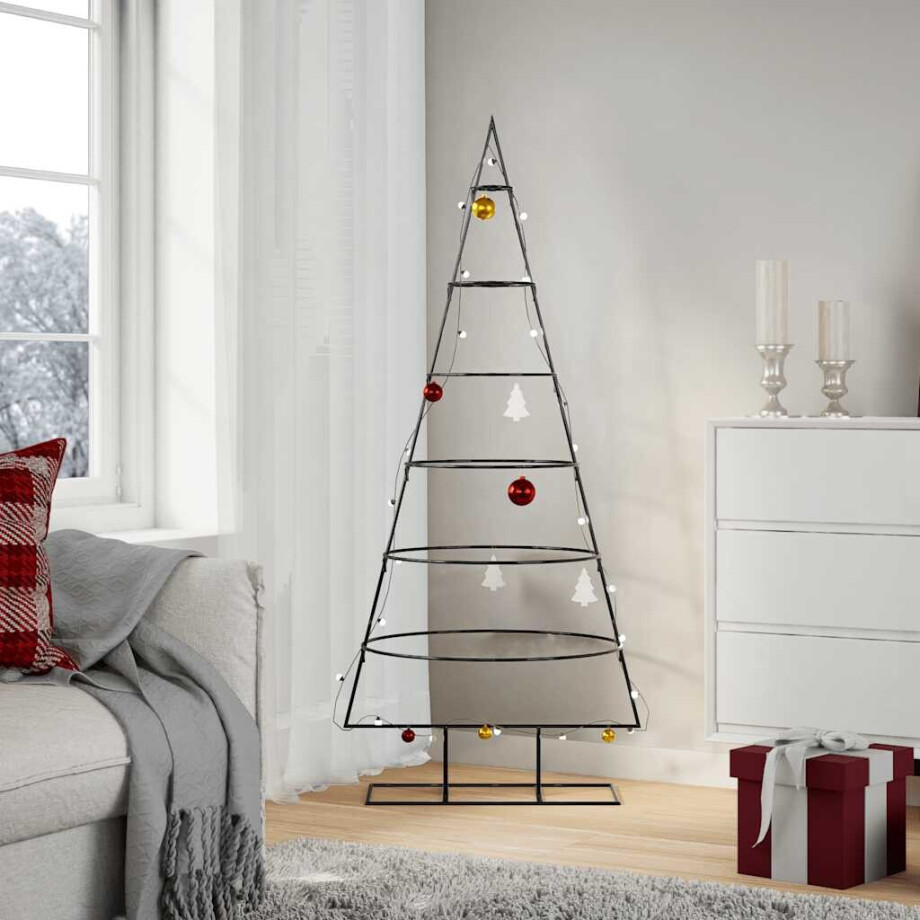 vidaXL | Metalen kerstboom | met standaard 150 cm Poedergecoat staal afbeelding 1
