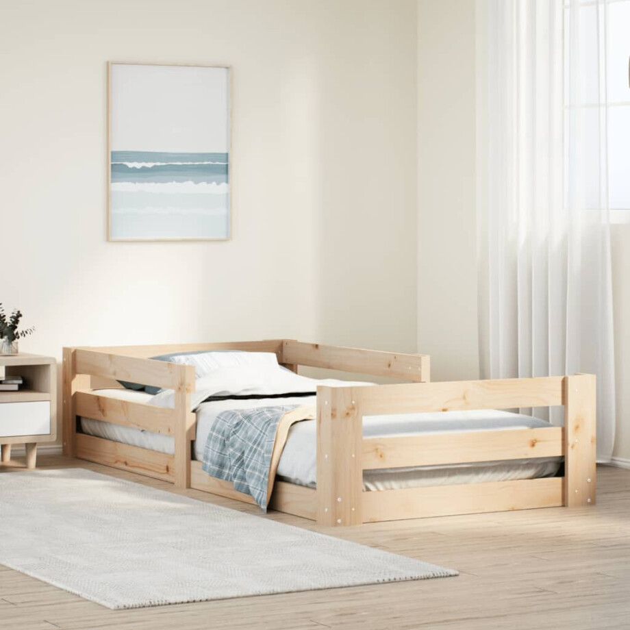 vidaXL Bedframe zonder matras massief grenenhout 80x200 cm vidaXL Bedframe zonder matras massief grenenhout 80x200 cm afbeelding 1