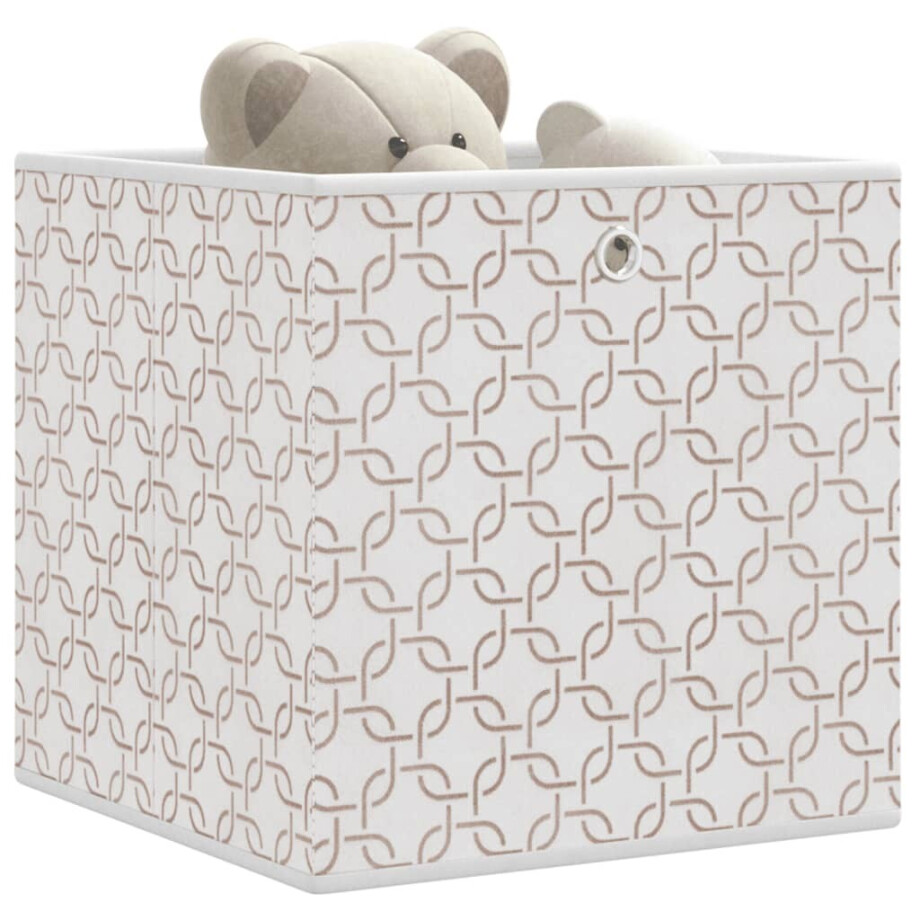 vidaXL Opbergboxen 10 st inklapbaar 32x32x32 cm ongeweven stof crème vidaXL Opbergboxen 10 st inklapbaar 32x32x32 cm ongeweven stof crème afbeelding 1