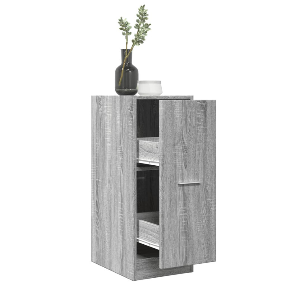 vidaXL Apothekerskast 30x41x77,5 cm bewerkt hout grijs sonoma eiken afbeelding 1