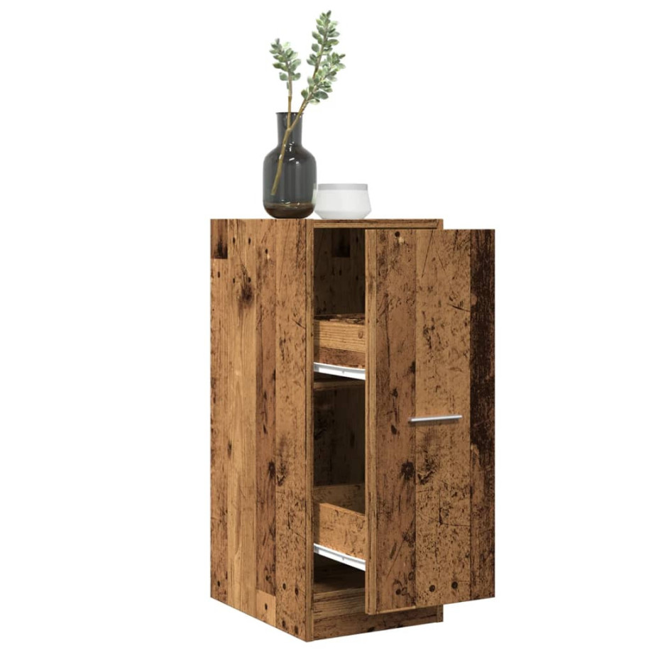 vidaXL Apothekerskast 30x41x77,5 cm bewerkt hout oud houtkleurig afbeelding 1