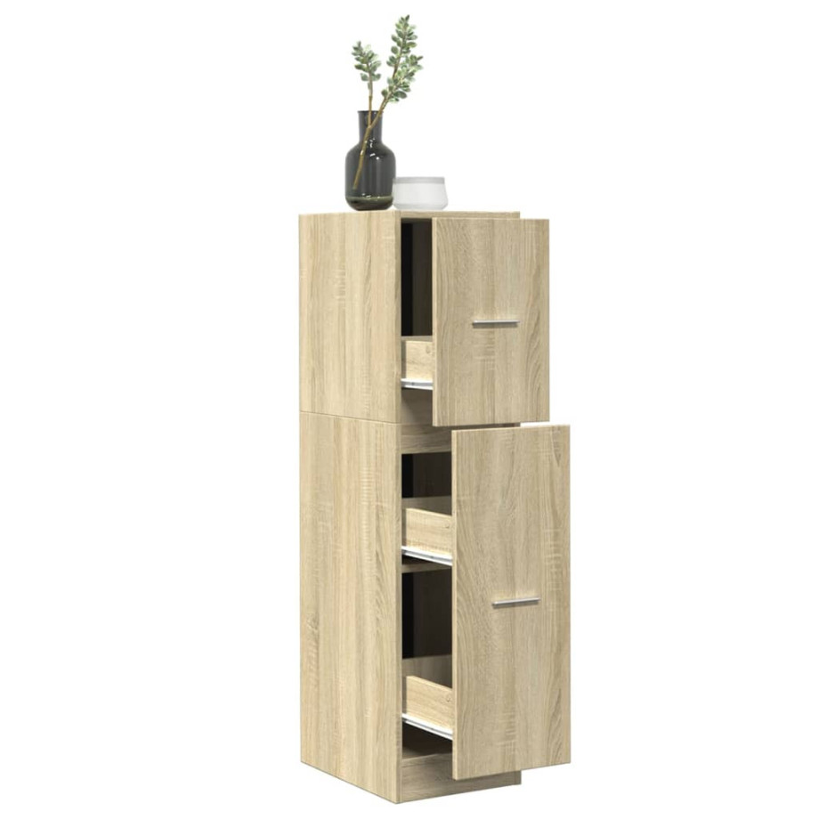 vidaXL Apothekerskast 30x41x118 cm bewerkt hout sonoma eikenkleurig afbeelding 1