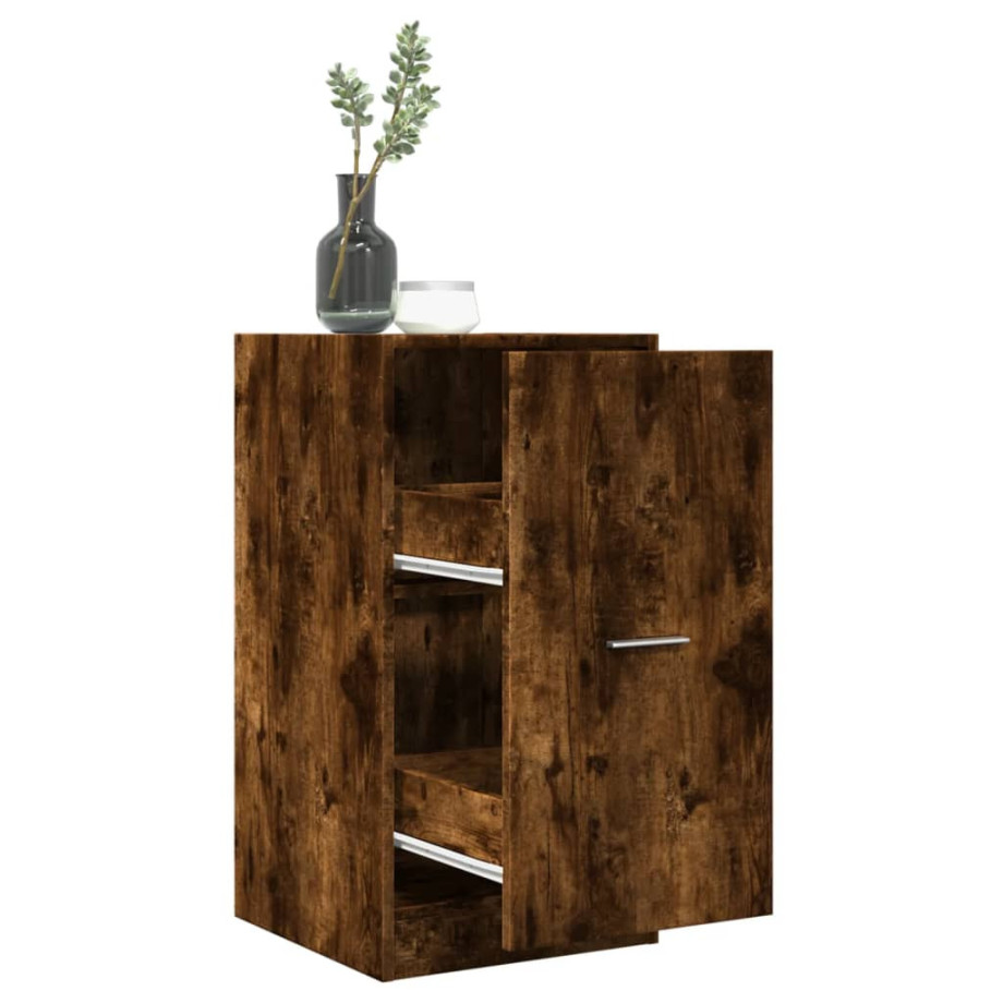 vidaXL Apothekerskast 40x41x77,5 cm bewerkt hout gerookt eikenkleurig afbeelding 1