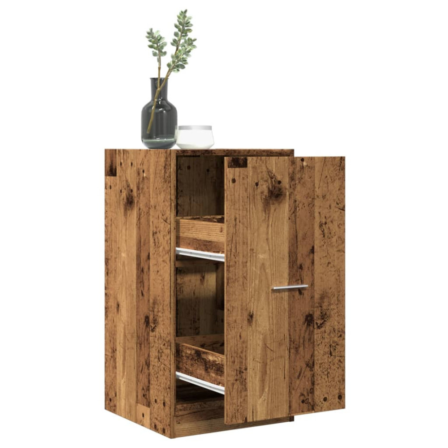 vidaXL Apothekerskast 40x41x77,5 cm bewerkt hout oud houtkleurig afbeelding 1