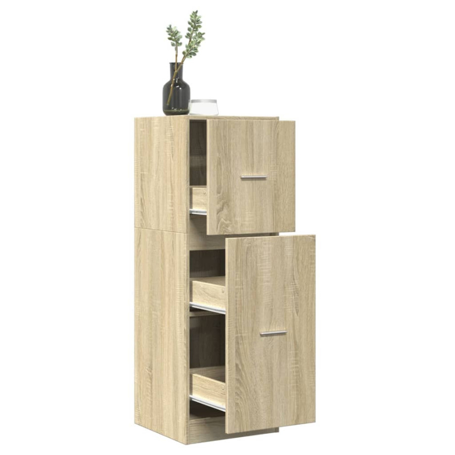 vidaXL Apothekerskast 40x41x118 cm bewerkt hout sonoma eikenkleurig afbeelding 1