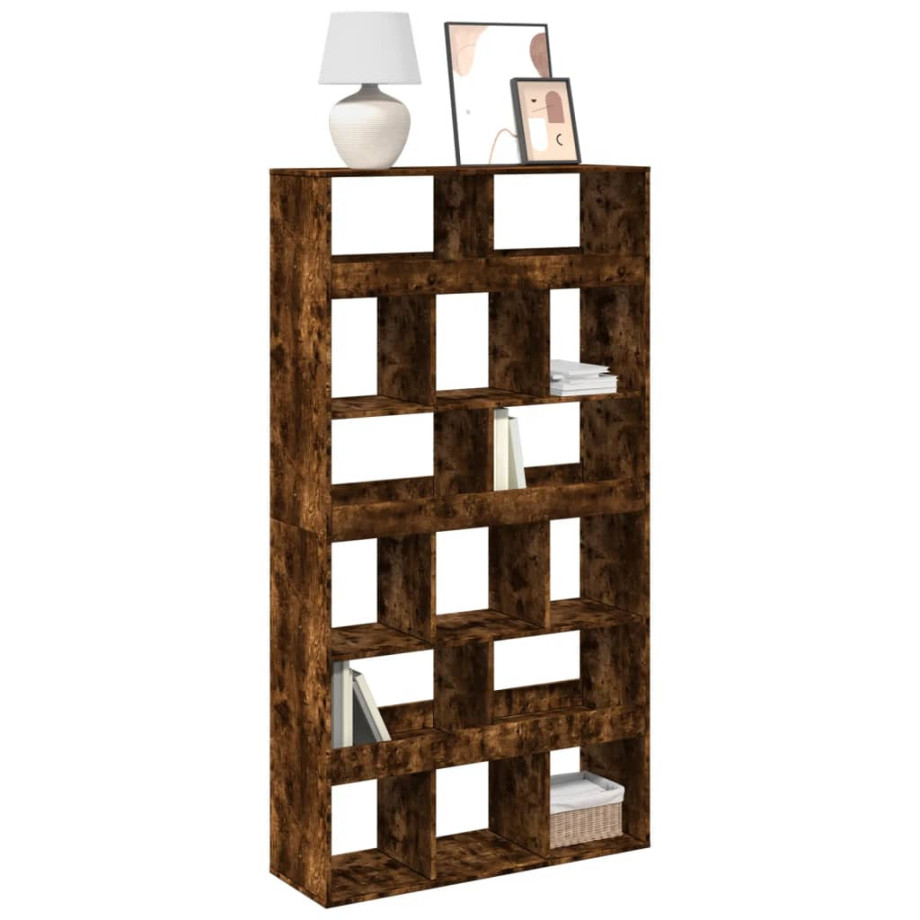 vidaXL Boekenkast 100x33x187,5 cm bewerkt hout gerookt eikenkleurig vidaXL Boekenkast 100x33x187,5 cm bewerkt hout gerookt eikenkleurig afbeelding 1