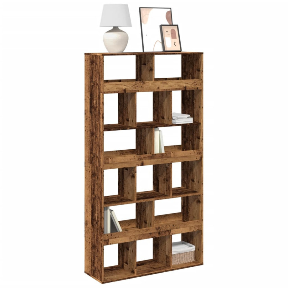 vidaXL Boekenkast 100x33x187,5 cm bewerkt hout oud houtkleurig afbeelding 1