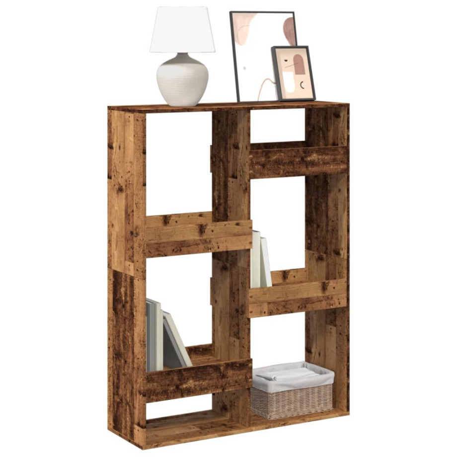 vidaXL Boekenkast 100x33x135 cm bewerkt hout oud houtkleurig afbeelding 1