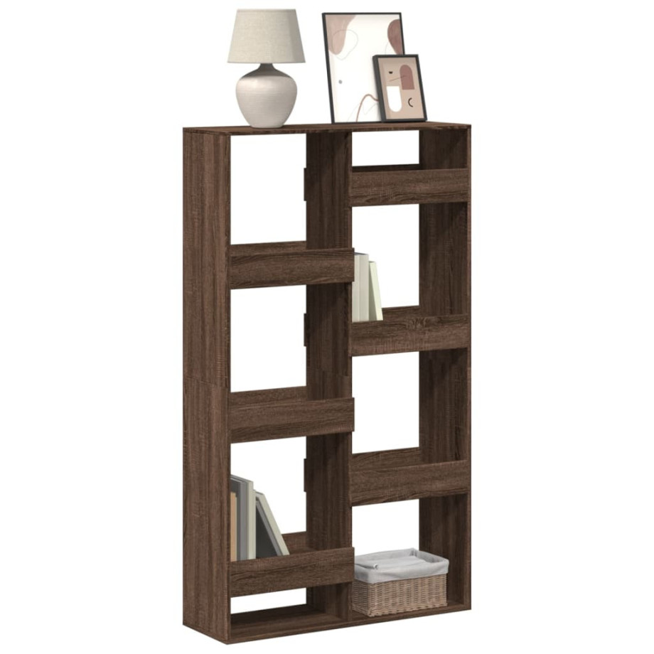 vidaXL Boekenkast 100x33x175 cm bewerkt hout bruin eikenkleurig afbeelding 1