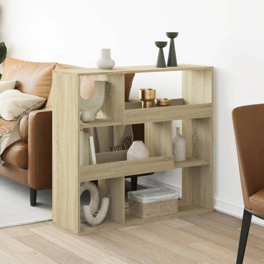 vidaXL Kamerscherm 100x33x94,5 cm bewerkt hout sonoma eikenkleurig afbeelding 1
