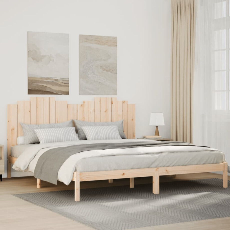 vidaXL Bedframe extra lang zonder matras massief hout 200x210 cm afbeelding 1
