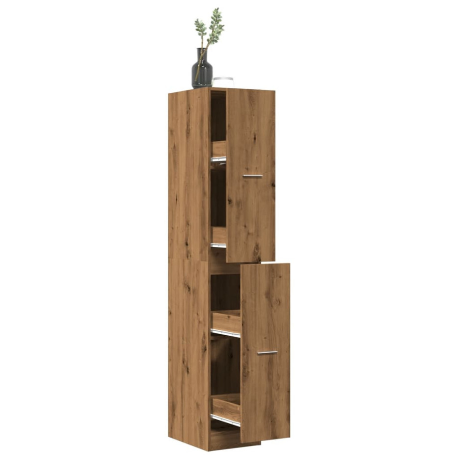 vidaXL Apothekerskast 30x41x174,5 cm bewerkt hout artisanaal eiken afbeelding 1