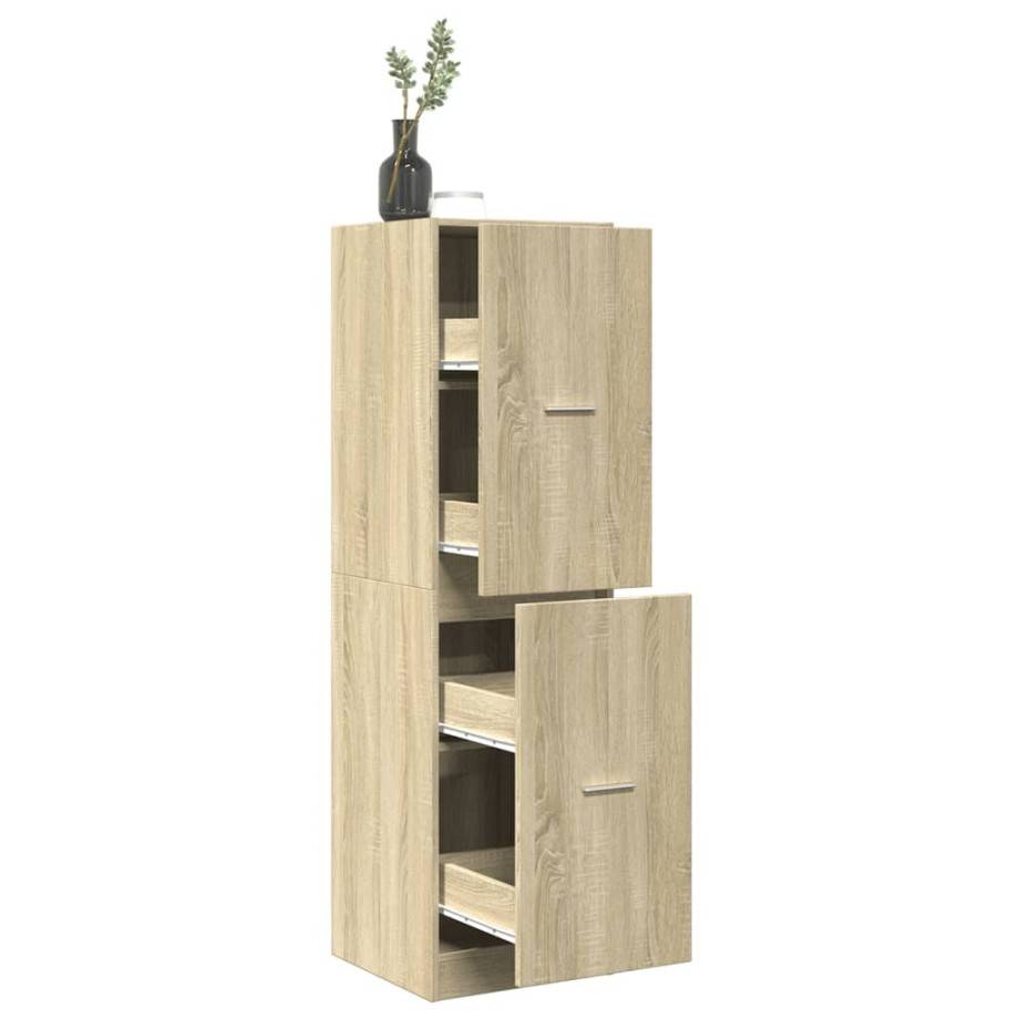 vidaXL Apothekerskast 40x41x144,5 cm bewerkt hout sonoma eikenkleurig afbeelding 1