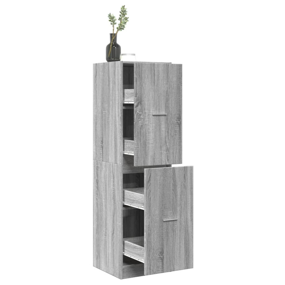 vidaXL Apothekerskast 40x41x144,5 cm bewerkt hout grijs sonoma eiken afbeelding 1