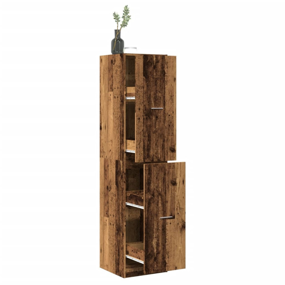 vidaXL Apothekerskast 40x41x174,5 cm bewerkt hout oud houtkleurig afbeelding 1