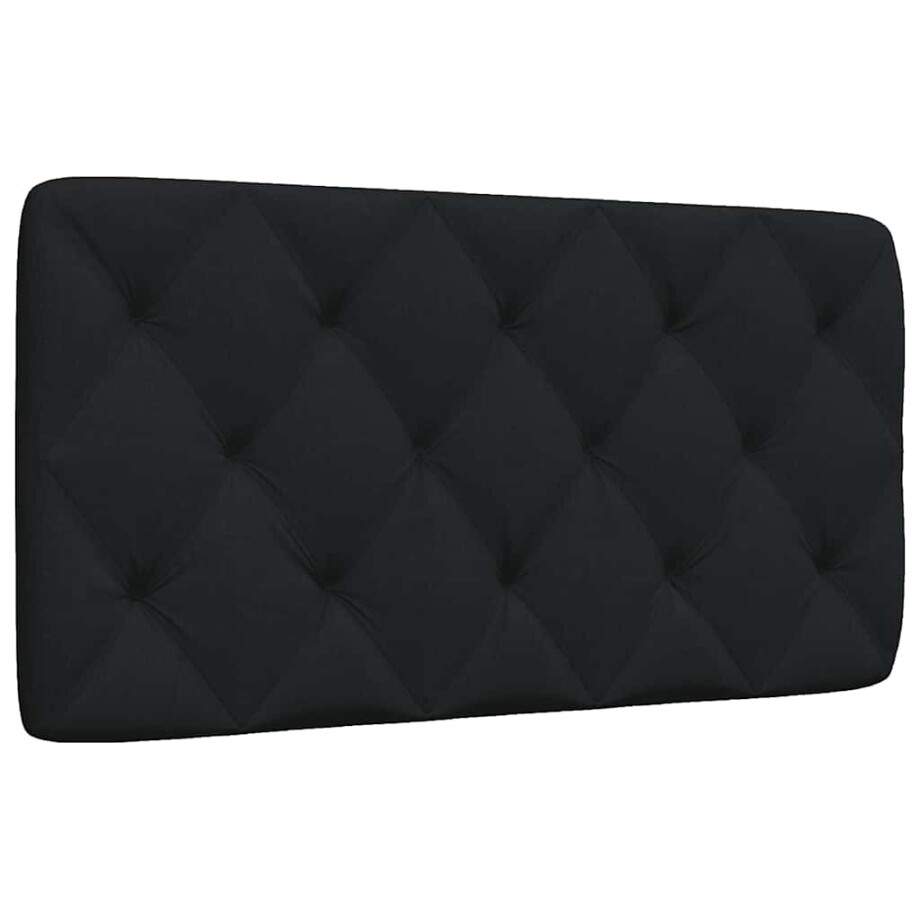 vidaXL Hoofdbordkussen 100 cm stof zwart afbeelding 1