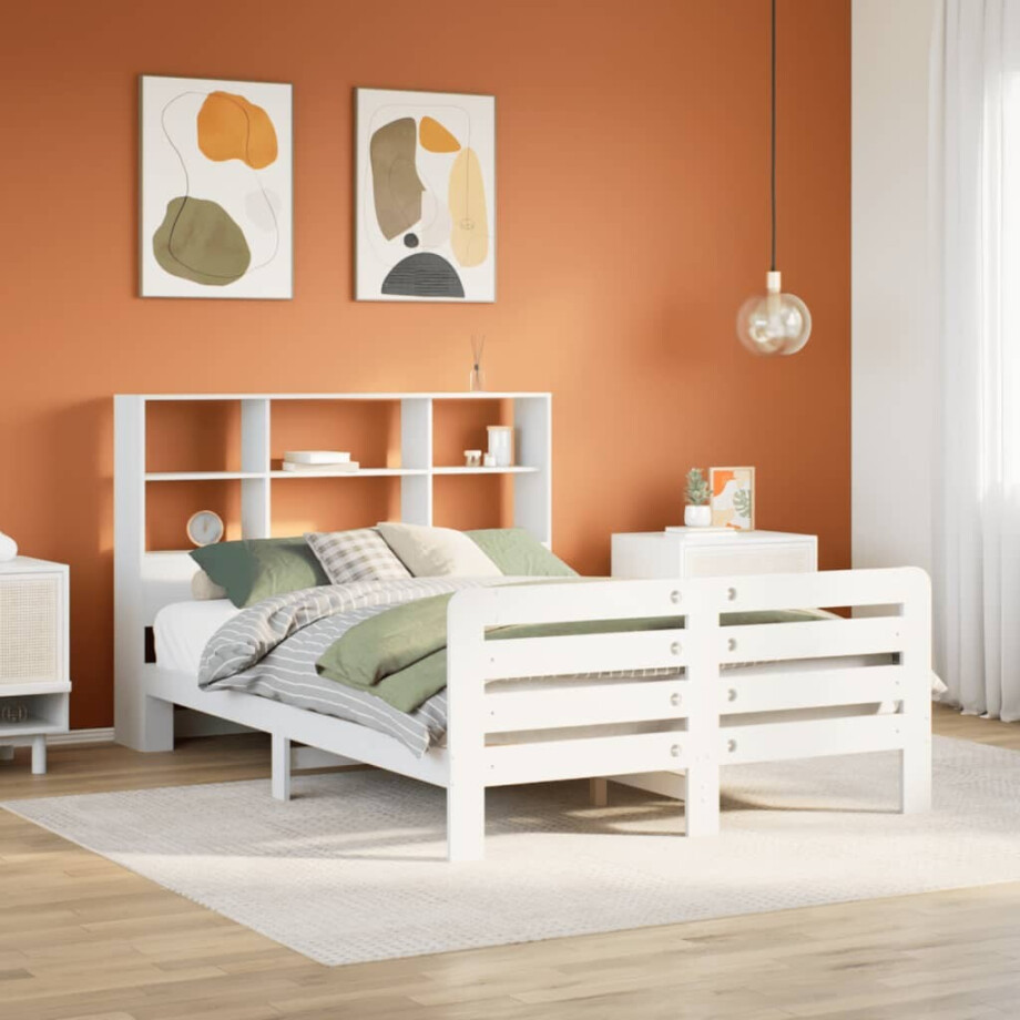 vidaXL Bedframe zonder matras massief grenenhout wit 160x200 cm vidaXL Bedframe zonder matras massief grenenhout wit 160x200 cm afbeelding 1