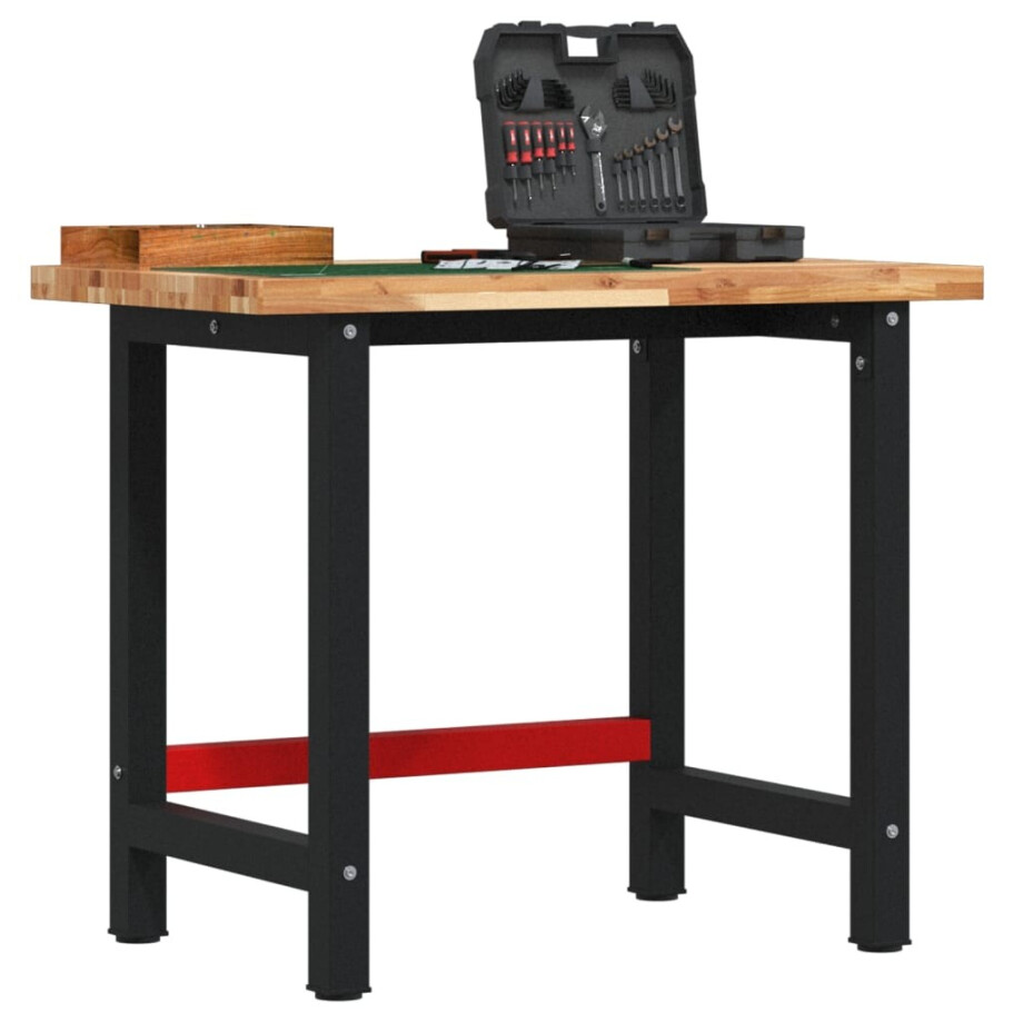 vidaXL Werkbank rechthoekig 100x60x83 cm massief acaciahout vidaXL Werkbank rechthoekig 100x60x83 cm massief acaciahout afbeelding 1