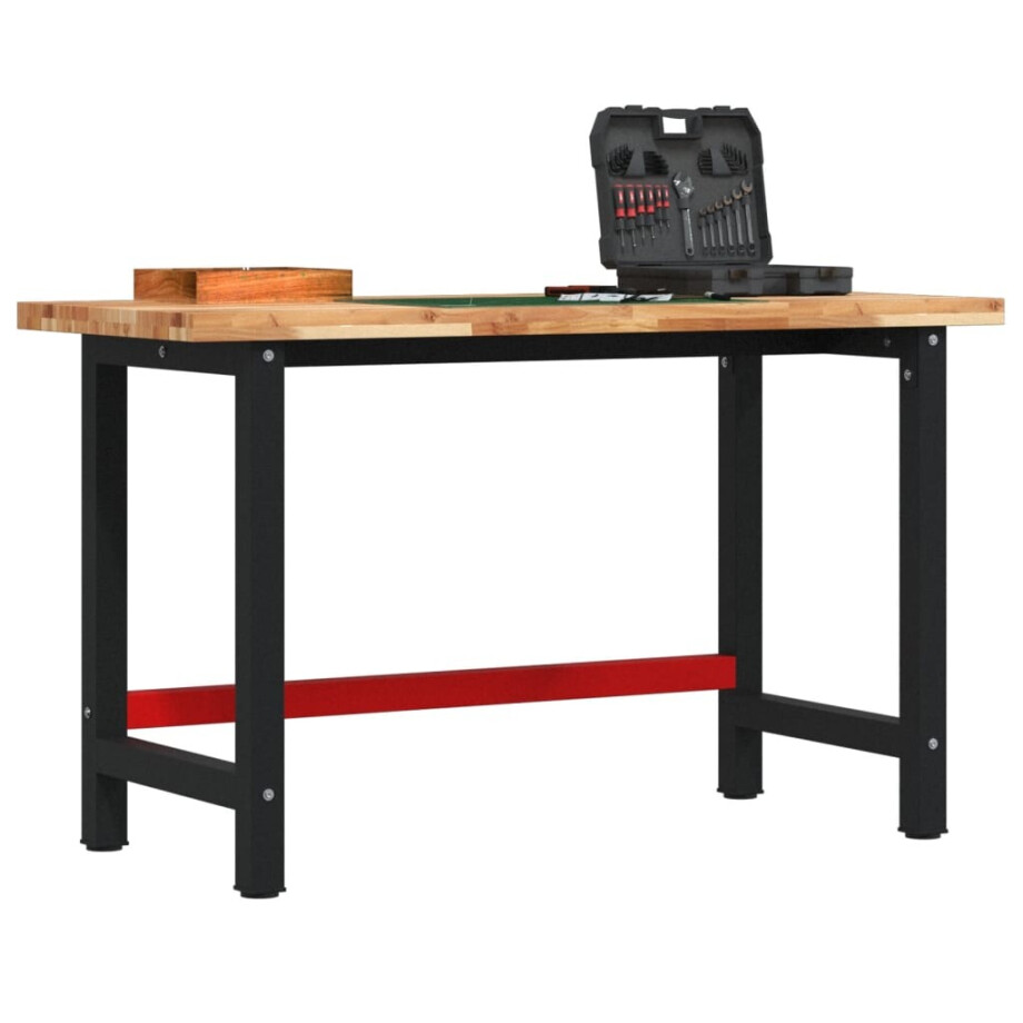 vidaXL Werkbank rechthoekig 140x60x83 cm massief acaciahout vidaXL Werkbank rechthoekig 140x60x83 cm massief acaciahout afbeelding 1