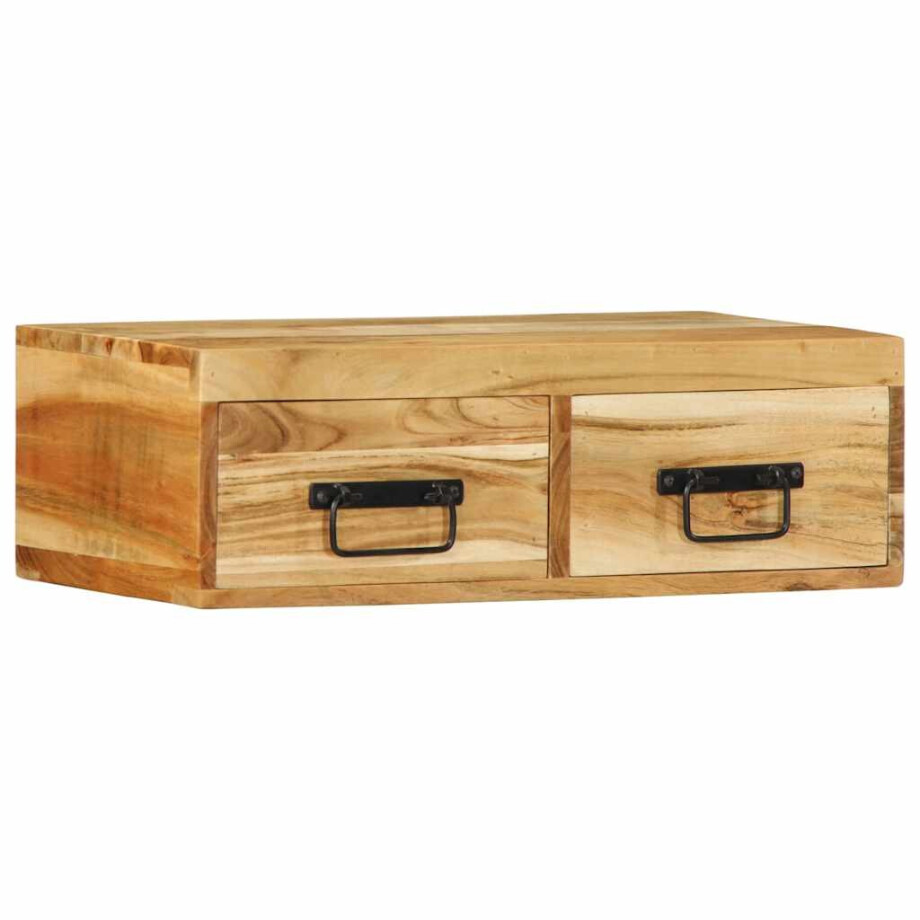 vidaXL Tv-meubel wandmontage 60x30x19 cm massief acaciahout afbeelding 1