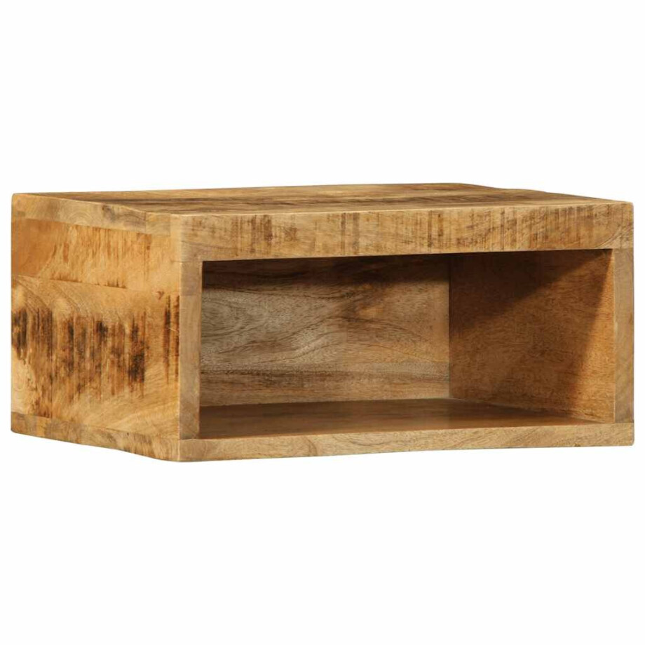 vidaXL Tv-meubel wandmontage 40x30x19 cm massief ruw mangohout afbeelding 1