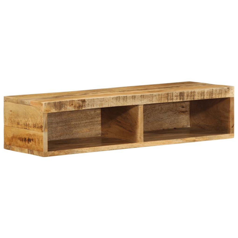 vidaXL Tv-meubel wandmontage 80x30x19 cm massief ruw mangohout afbeelding 1