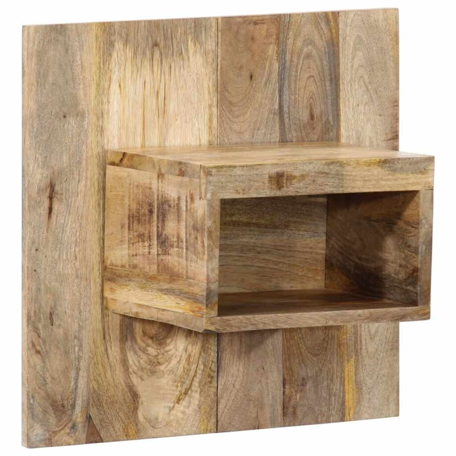 vidaXL Nachtkastje 50x27x50 cm massief ruw mangohout afbeelding 1