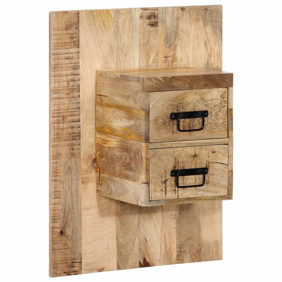 vidaXL Nachtkastje 60x32x80 cm massief ruw mangohout vidaXL Nachtkastje 60x32x80 cm massief ruw mangohout afbeelding 1
