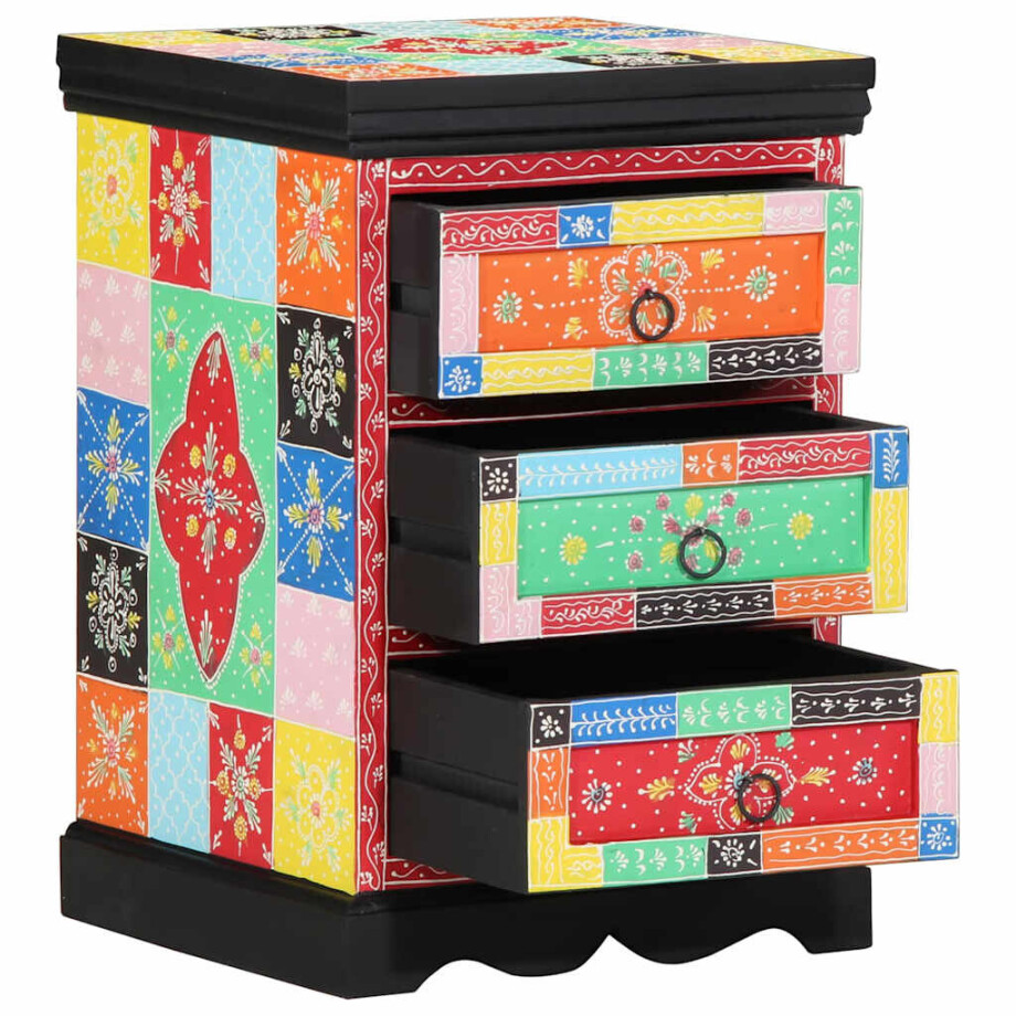 vidaXL Ladenkast Multikleur 40 x 40 x 60 cm Massief Mango Hout vidaXL Ladenkast Multikleur 40 x 40 x 60 cm Massief Mango Hout afbeelding 1