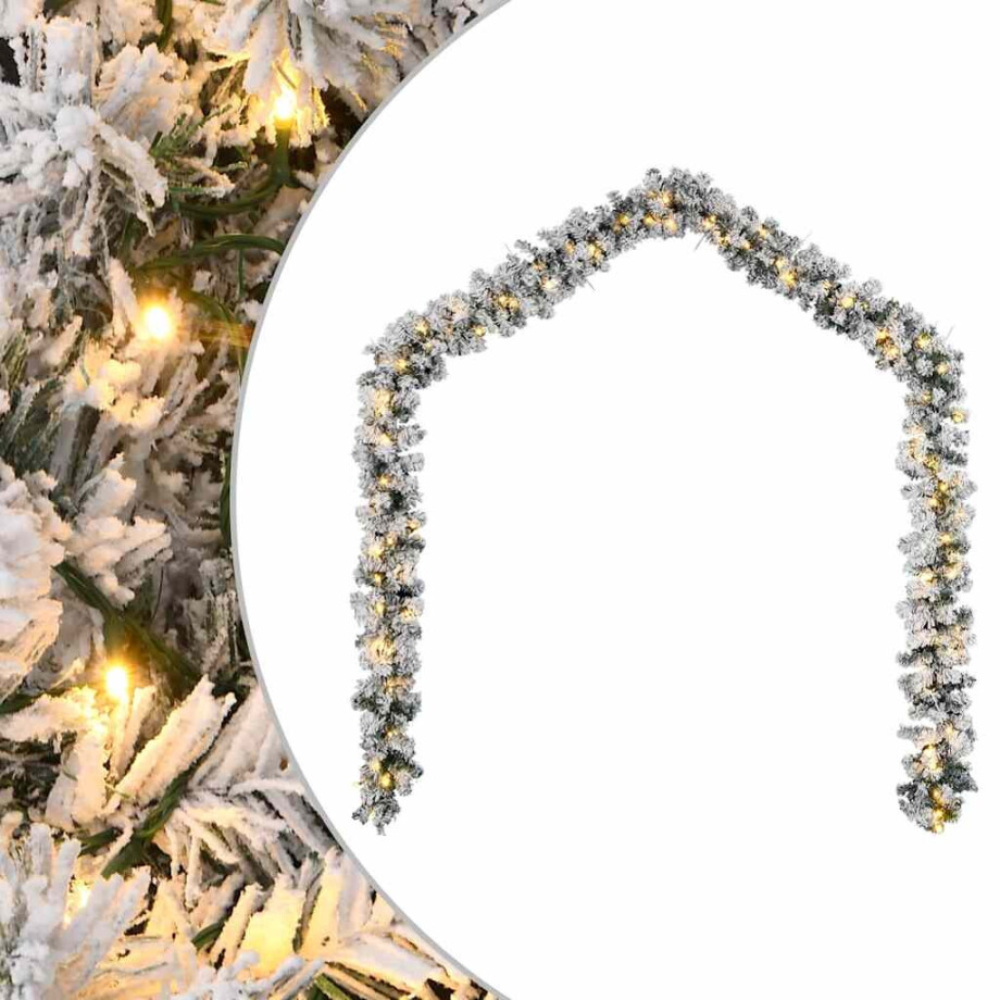 vidaXL Kerstslinger met LED-verlichting 20 m PVC groen vidaXL Kerstslinger met LED-verlichting 20 m PVC groen afbeelding 1