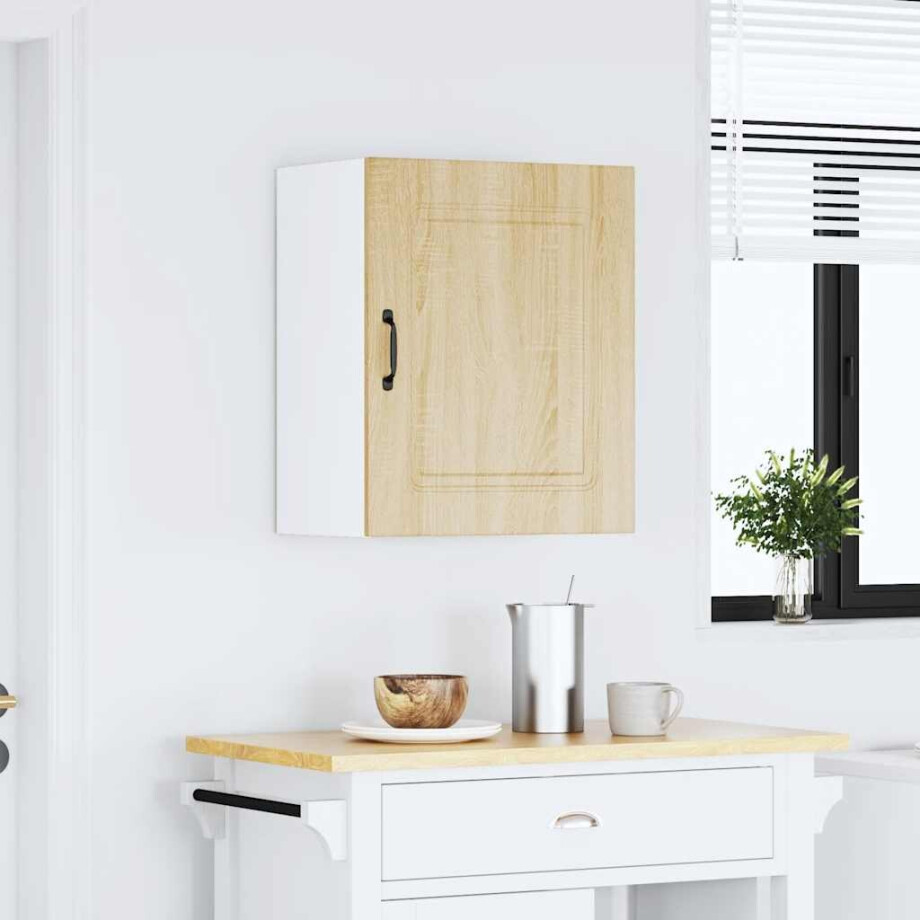 vidaXL Keukenwandkast Kalmar bewerkt hout sonoma eikenkleurig vidaXL Keukenwandkast Kalmar bewerkt hout sonoma eikenkleurig afbeelding 1