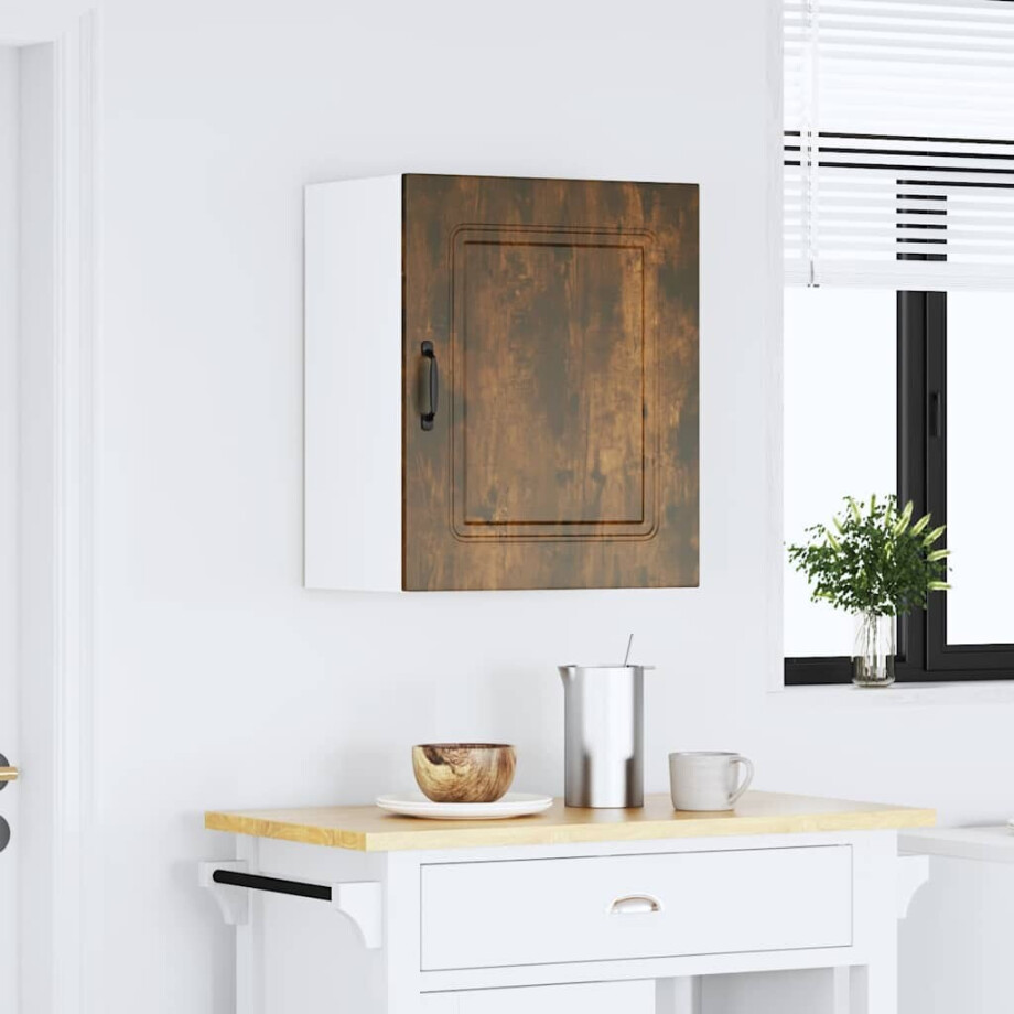 vidaXL Keukenwandkast Kalmar bewerkt hout gerookt eikenkleurig vidaXL Keukenwandkast Kalmar bewerkt hout gerookt eikenkleurig afbeelding 1