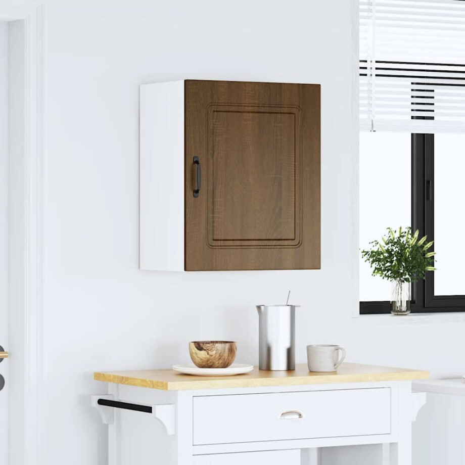 vidaXL Keukenwandkast Kalmar bewerkt hout bruin eikenkleurig vidaXL Keukenwandkast Kalmar bewerkt hout bruin eikenkleurig afbeelding 1