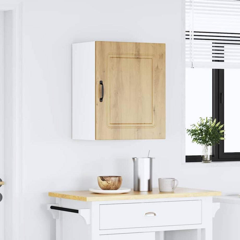vidaXL Keukenwandkast Kalmar bewerkt hout artisanaal eiken vidaXL Keukenwandkast Kalmar bewerkt hout artisanaal eiken afbeelding 1