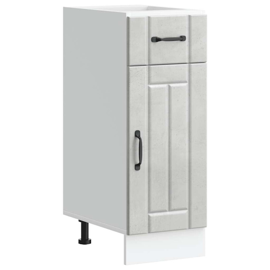 vidaXL Keuken onderkast Lucca bewerkt hout betongrijs afbeelding 1