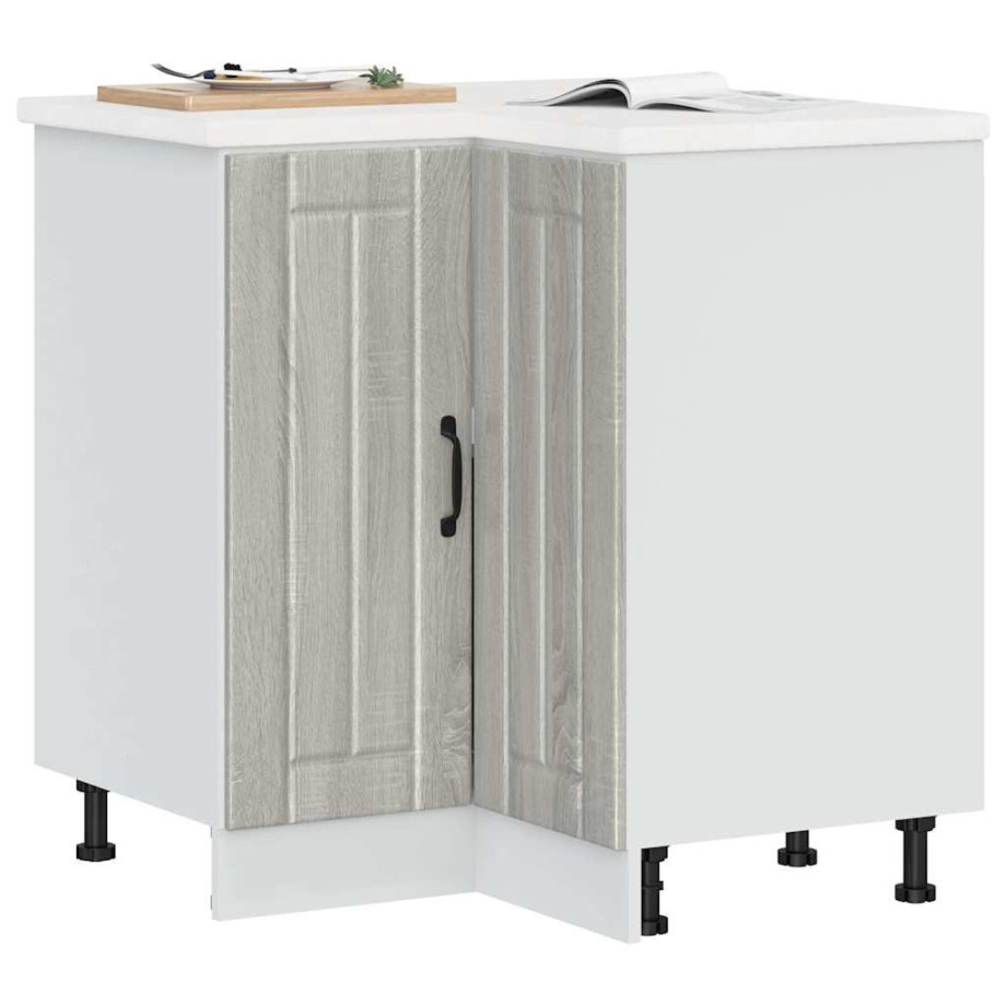 vidaXL Keuken hoekonderkast Lucca bewerkt hout grijs sonoma eiken vidaXL Keuken hoekonderkast Lucca bewerkt hout grijs sonoma eiken afbeelding 1